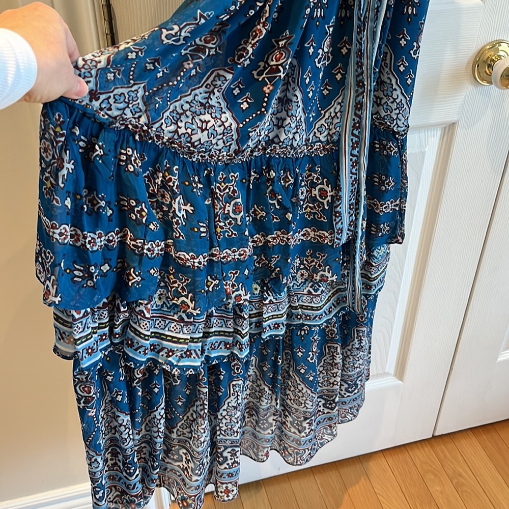 Anthropologie Sasha Ruffled Boho Print Dress NWT XS - Picture 5 of 14